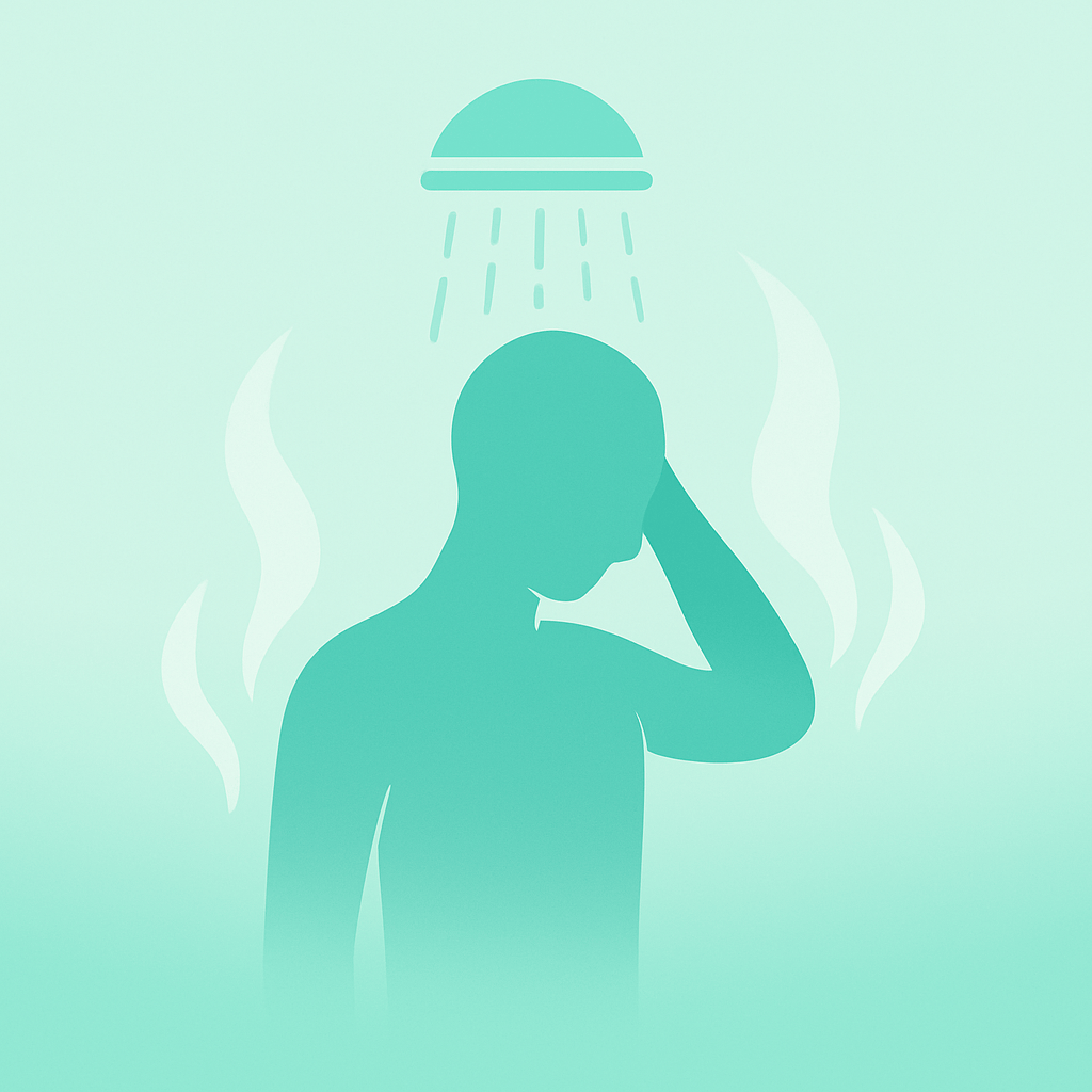 Animated hotel and gym shower experience